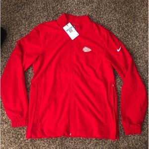 Nike Dri-fit Chiefs On-Field zip light weight jacket.
